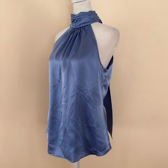 CINQ À SEPT Karla Silk Halter Top 100% silk - Picture 7 of 15